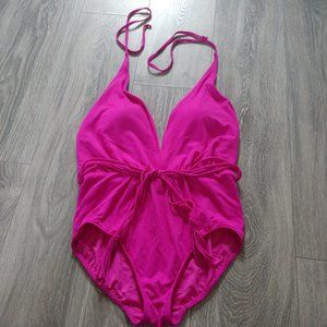 NWT Seafolly Deep V Maillot One Piece Swimsuit